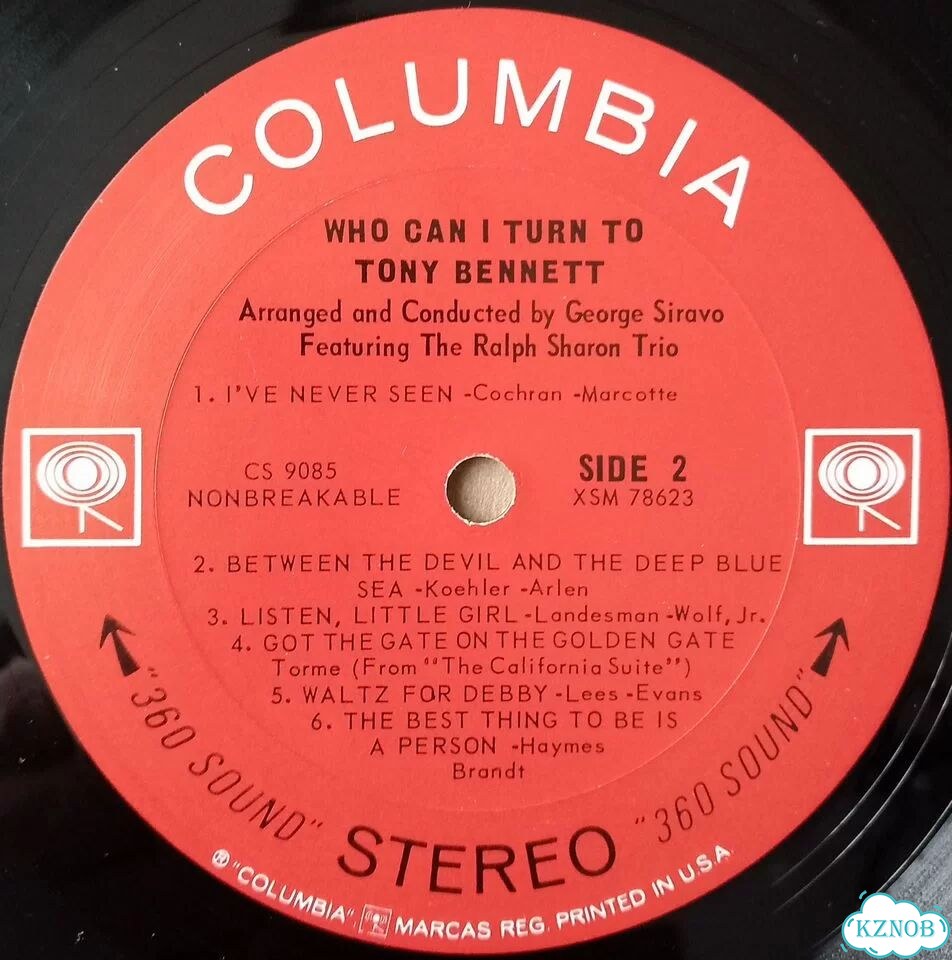 Винил Tony Bennett – Who Can I Turn To (LP) фото 4