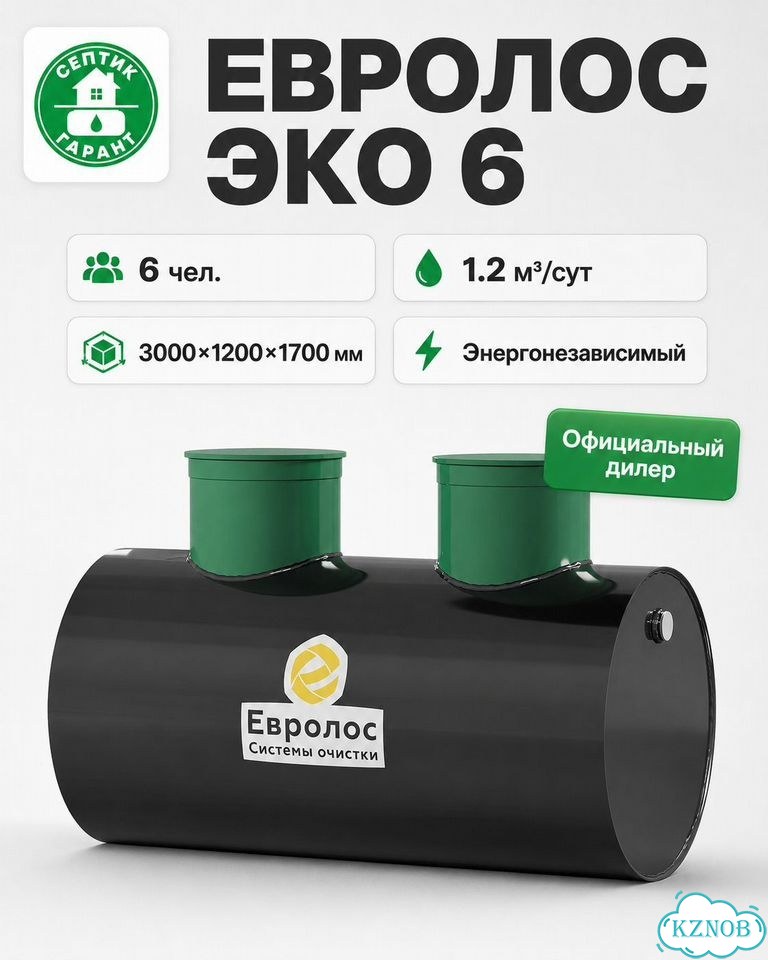 Септик Евролос эко 6 энергонезависимый 6 чел фото 2