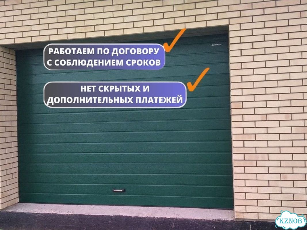 Автоматические секционные гаражные ворота фото 1