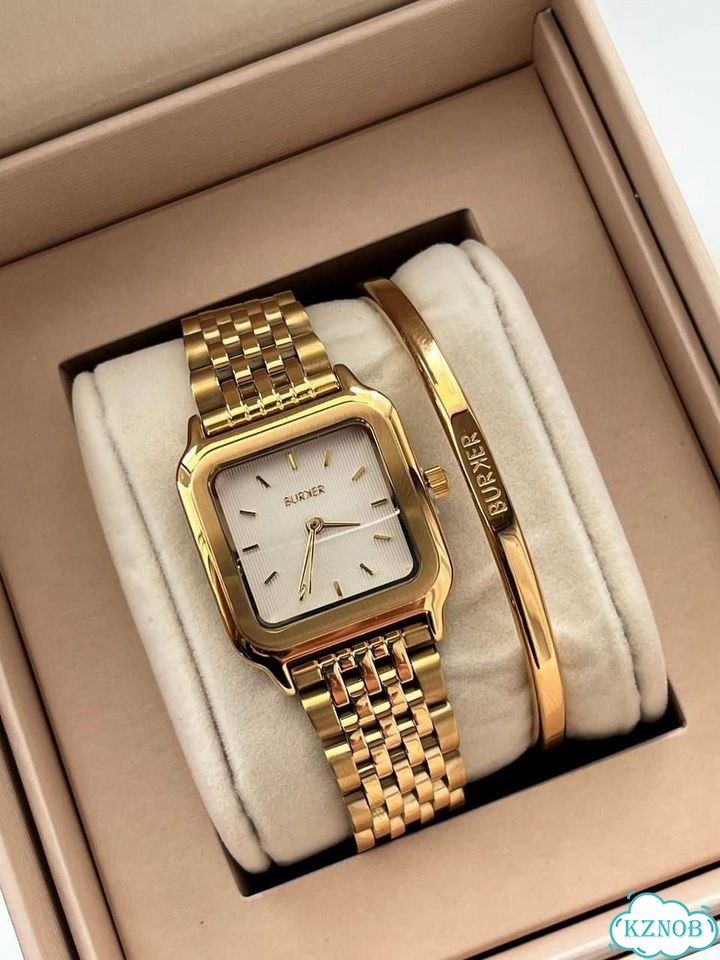 Женские часы Burker Macy Gold White фото 3