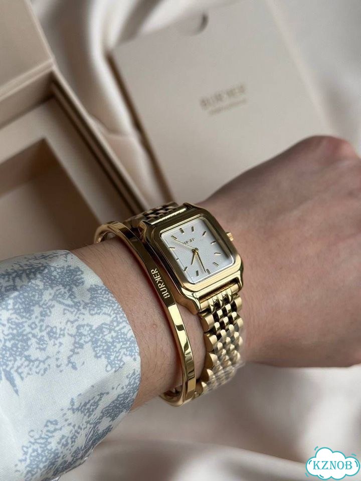 Женские часы Burker Macy Gold White фото 4