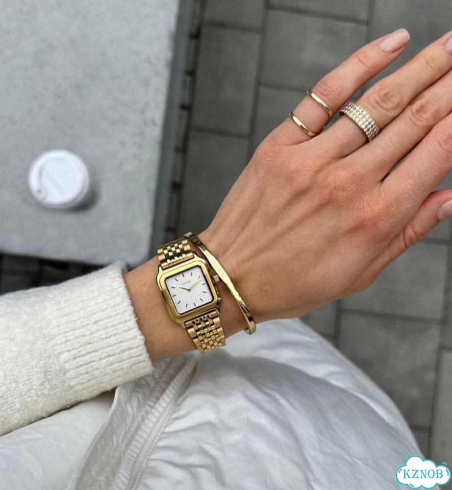 Женские часы Burker Macy Gold White фото 5