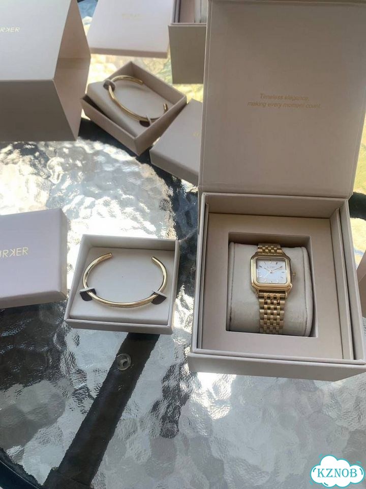 Женские часы Burker Macy Gold White фото 6