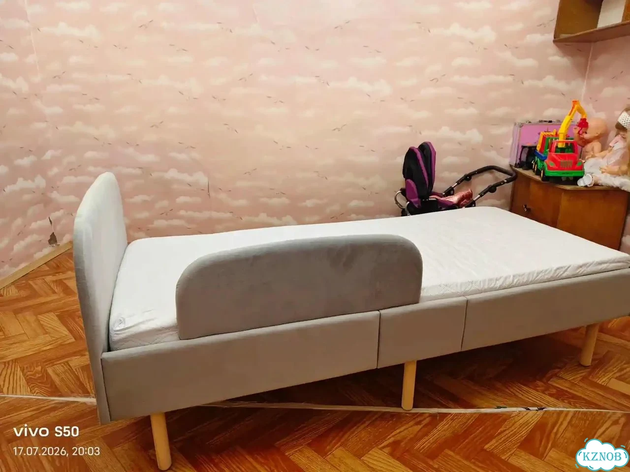 Кровать детская мягкая с бортиком 160х70 фото 1