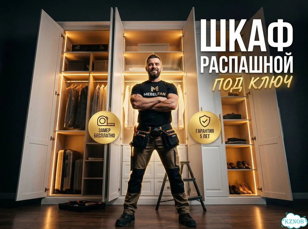 Шкаф распашной с антресолью фото 1