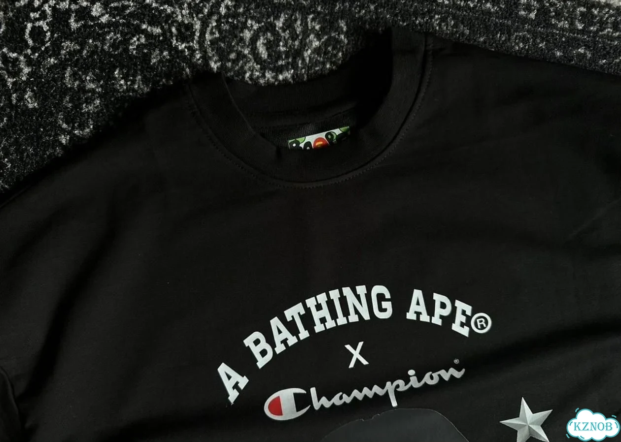 Унисекс футболка Bape x Champion Shadow Stars фото 6