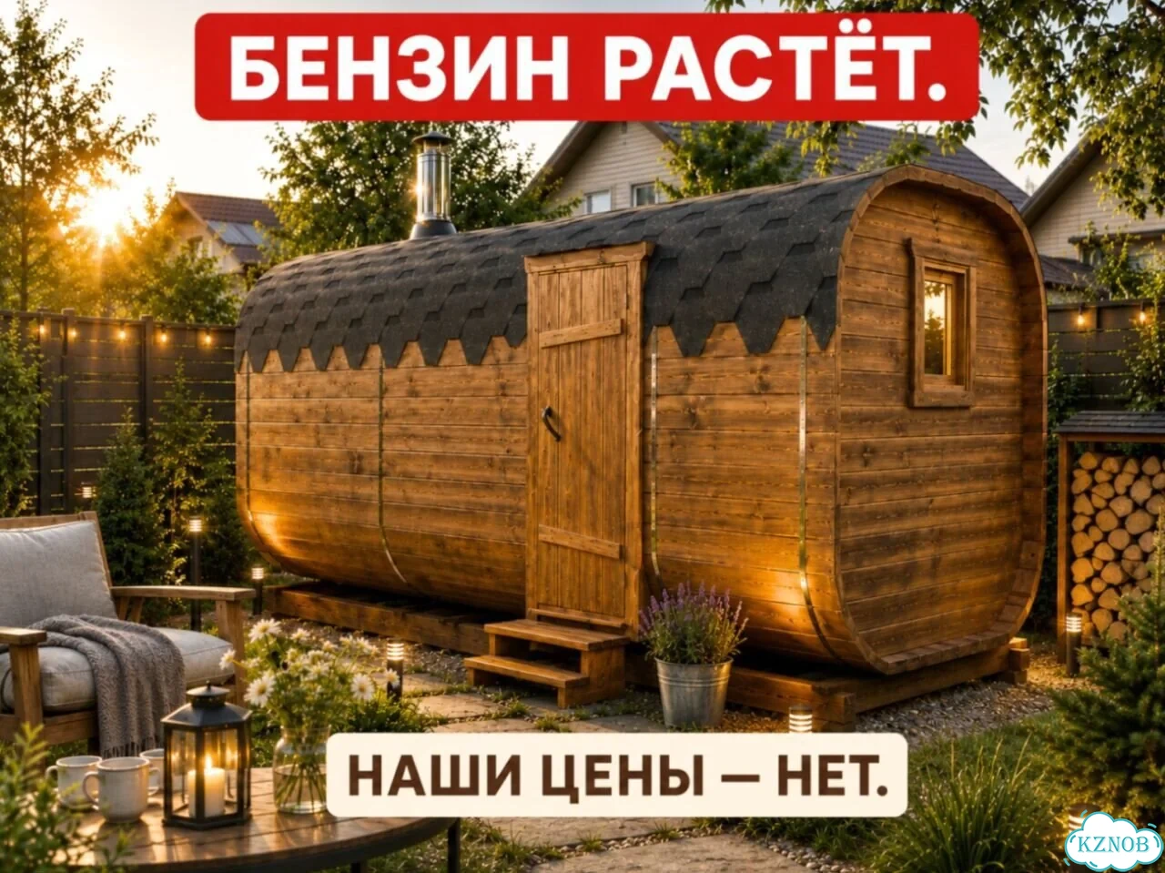 Баня-бочка квадро в наличии фото 1