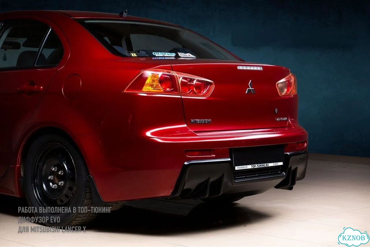 Диффузор заднего бампера Mitsubishi lancer 10 фото 1