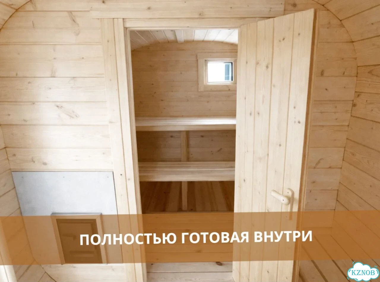 Баня бочка готовая фото 3