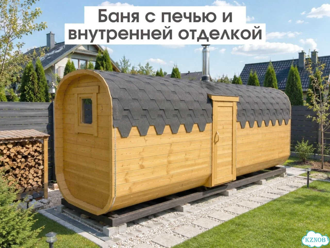 Баня-бочка под ключ фото 5