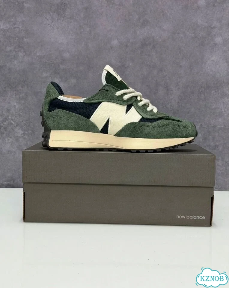 Кроссовки NEW balance 327 зеленые фото 1