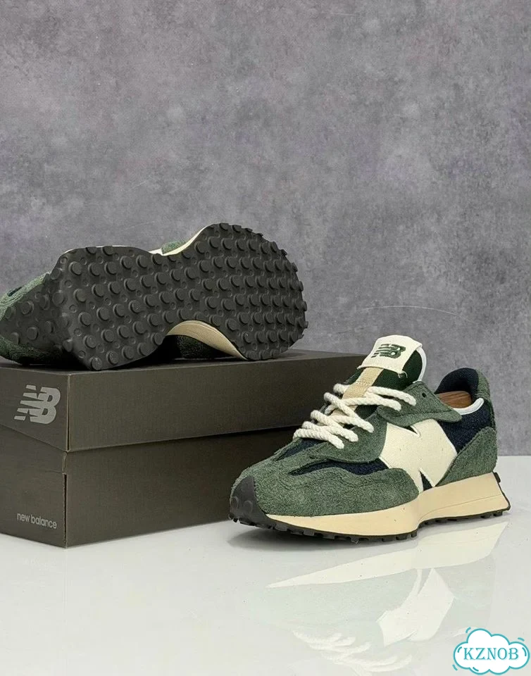 Кроссовки NEW balance 327 зеленые фото 4