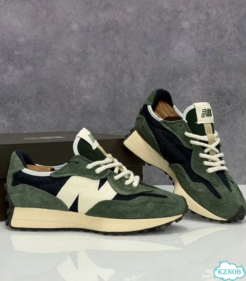 Кроссовки NEW balance 327 зеленые фото 5