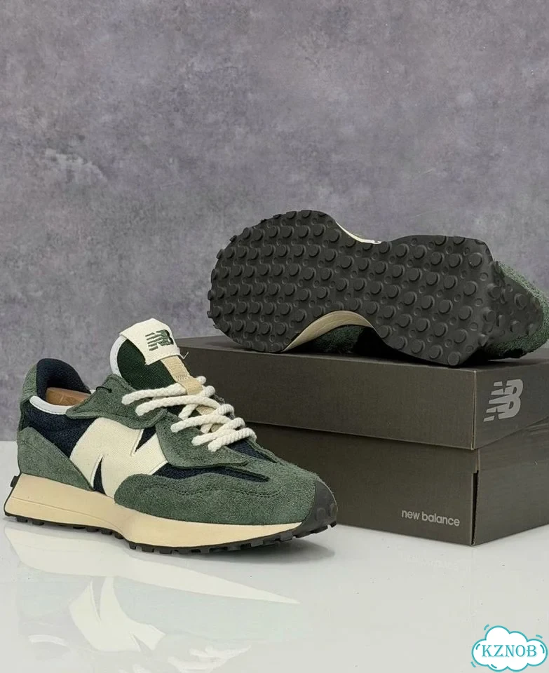 Кроссовки NEW balance 327 зеленые фото 6