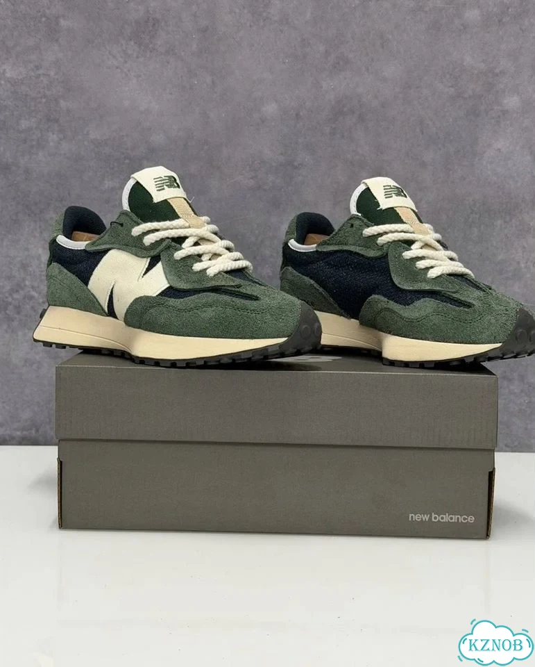 Кроссовки NEW balance 327 зеленые фото 7
