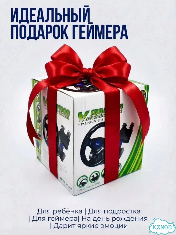 Игровой руль с педалями 3 в 1 фото 7