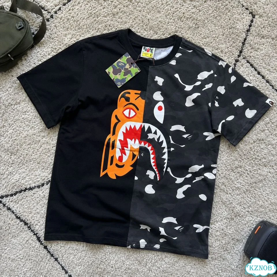 A Bathing Ape футболка Shark Tiger Camo фото 1