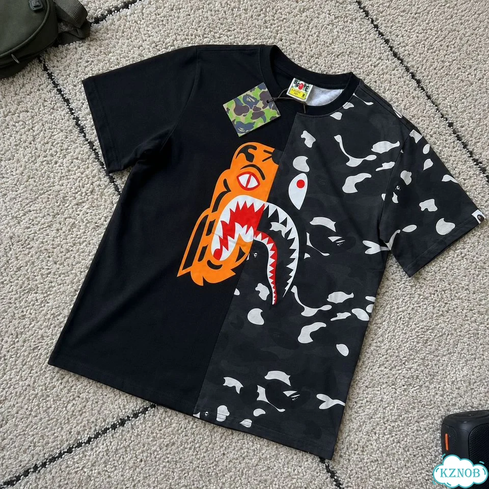 A Bathing Ape футболка Shark Tiger Camo фото 2