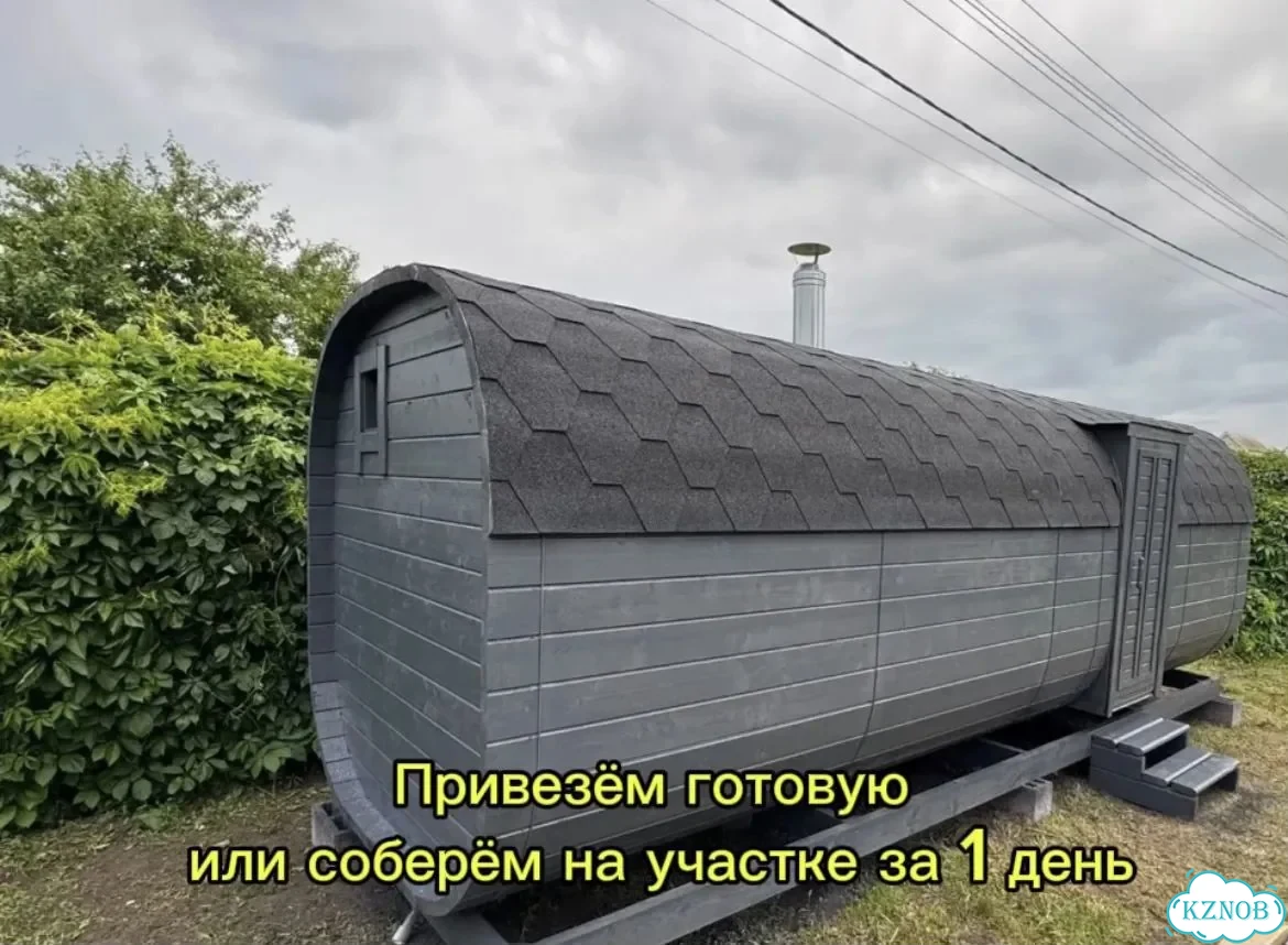 Баня бочка квадро из ели фото 10