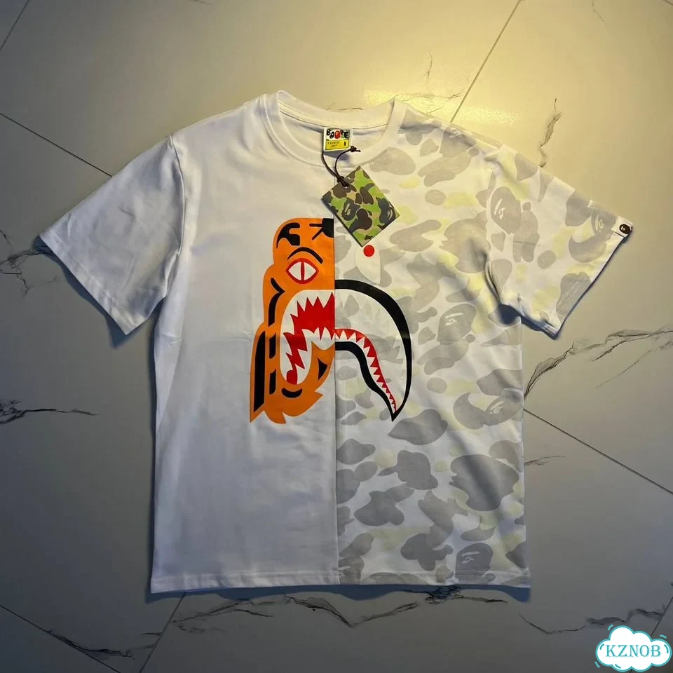 Белая футболка Bape x Tiger хлопок фото 1
