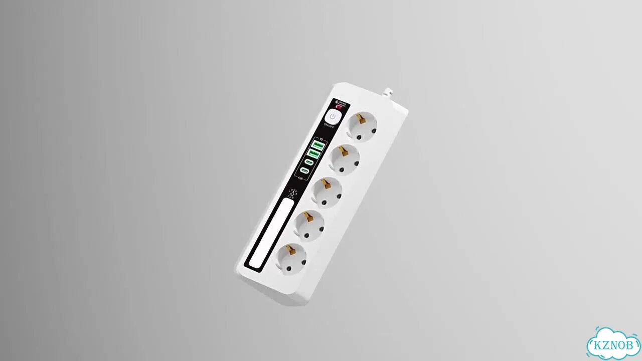 Сетевой фильтр 5 розеток + 2 USB + 2 type-C, 1.8м фото 1