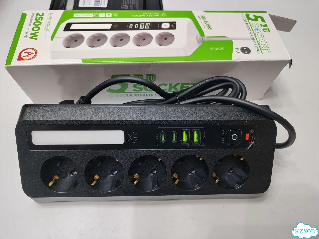 Сетевой фильтр 5 розеток + 2 USB + 2 type-C, 1.8м фото 9