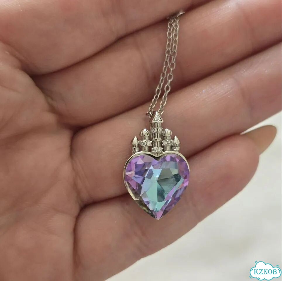 Серебряная цепочка с кулоном «Сердце-Замок» фото 7