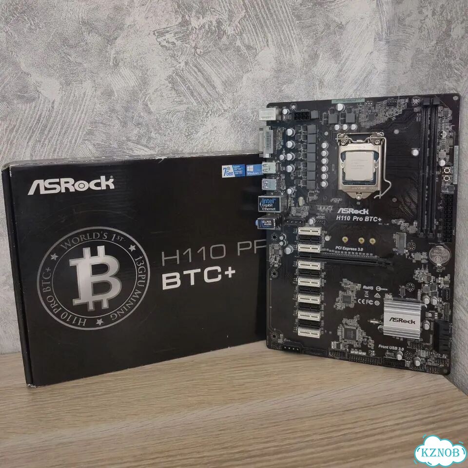 Комплект asrock h110 pro btc + i3 7100 фото 1