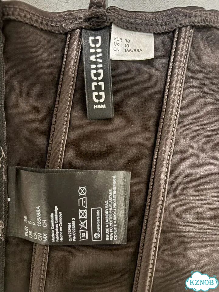 Атласный топ-корсет H&M Divided шоколадный S фото 4