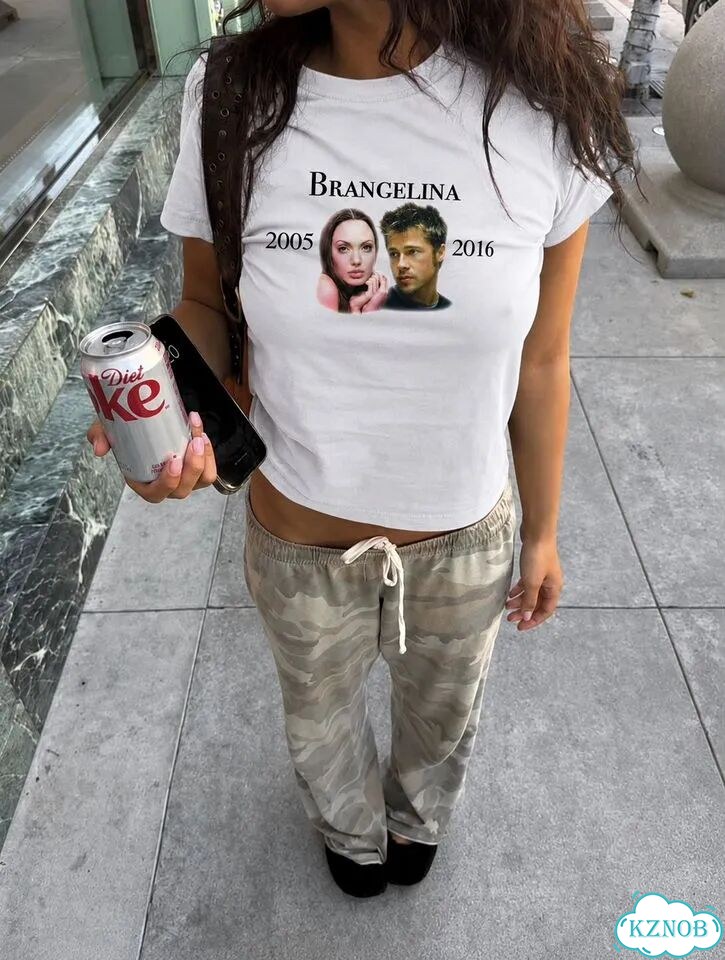 Кроп футболка brangelina Brad Pitt Angelina Jolie фото 1