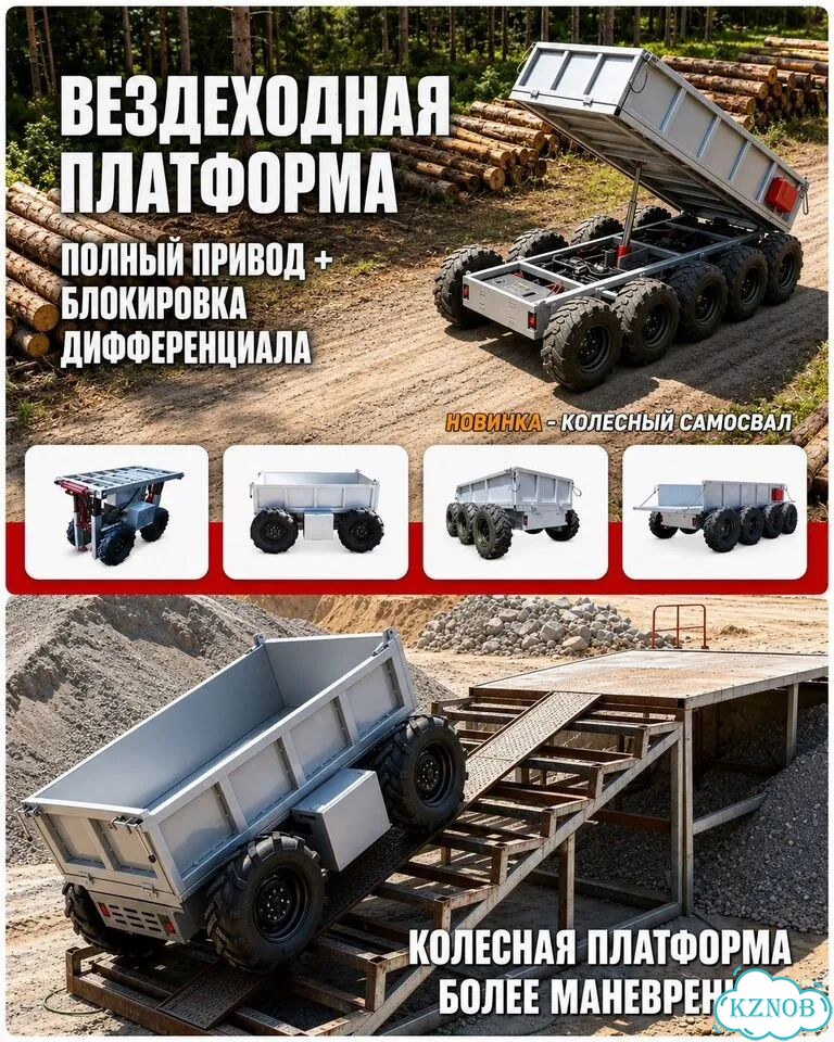 Вездеходный электрический самосвал 4x4 с ду фото 6
