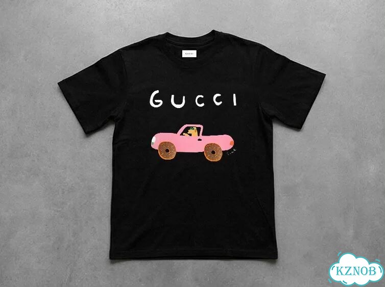 Футболка черная Gucci Собака в машине DAC0096 luxury archive фото 1