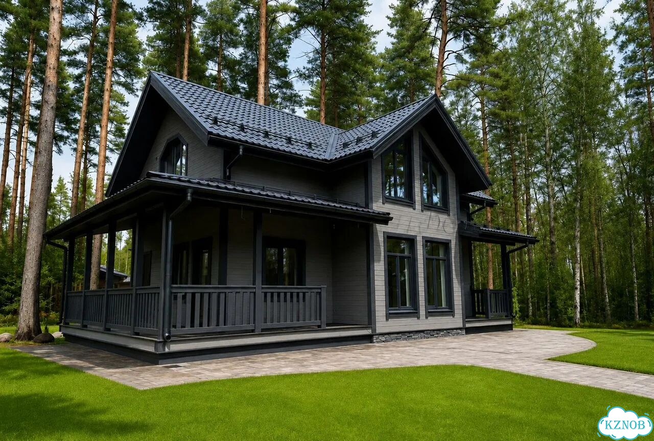 Дом каркасный 2 этажа 4 спальни. Терраса фото 2