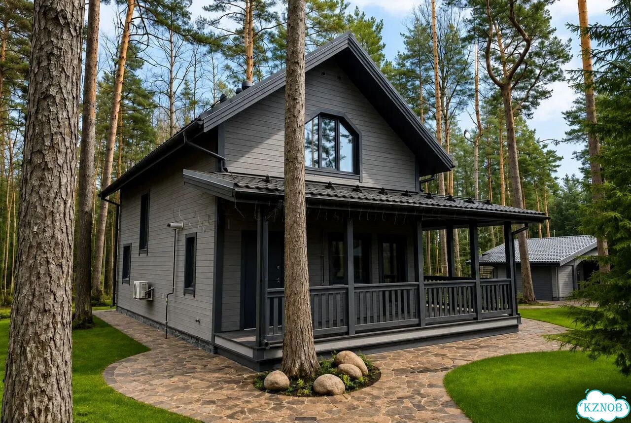 Дом каркасный 2 этажа 4 спальни. Терраса фото 3