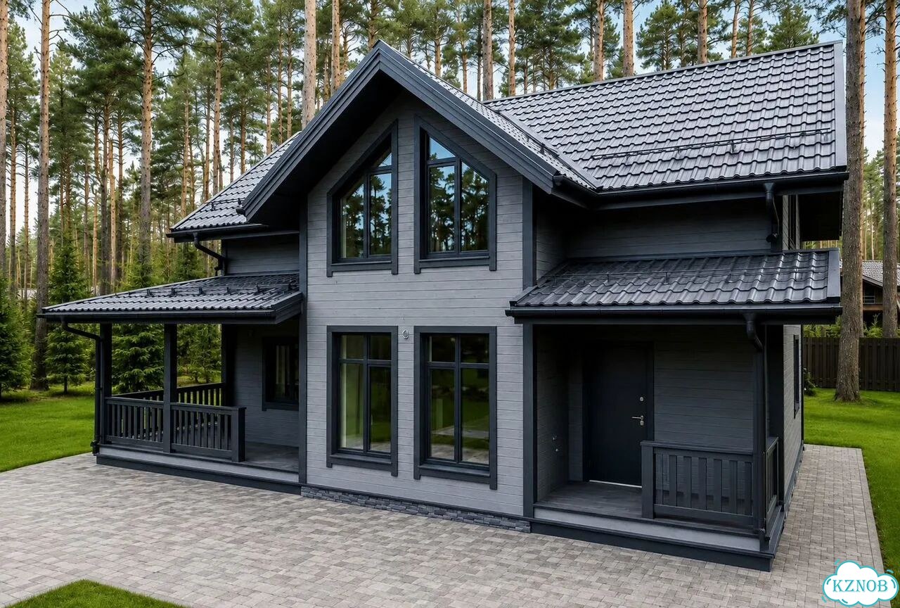Дом каркасный 2 этажа 4 спальни. Терраса фото 4