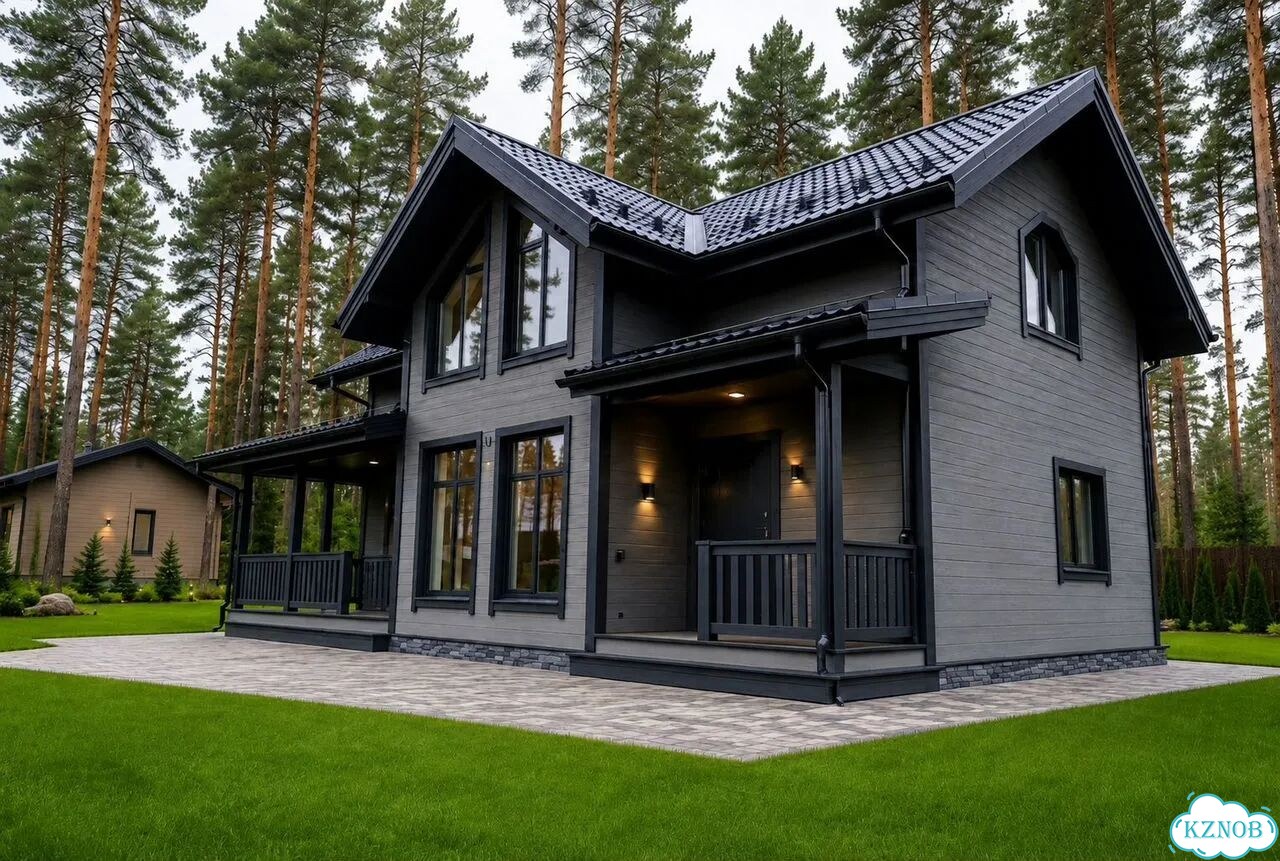 Дом каркасный 2 этажа 4 спальни. Терраса фото 7