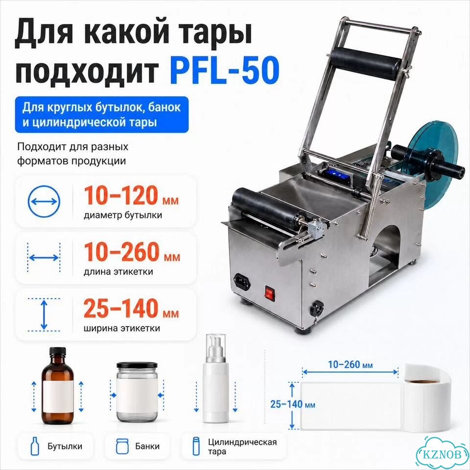Этикетировщик полуавтоматический для круглых бутылок PFL-50 фото 3