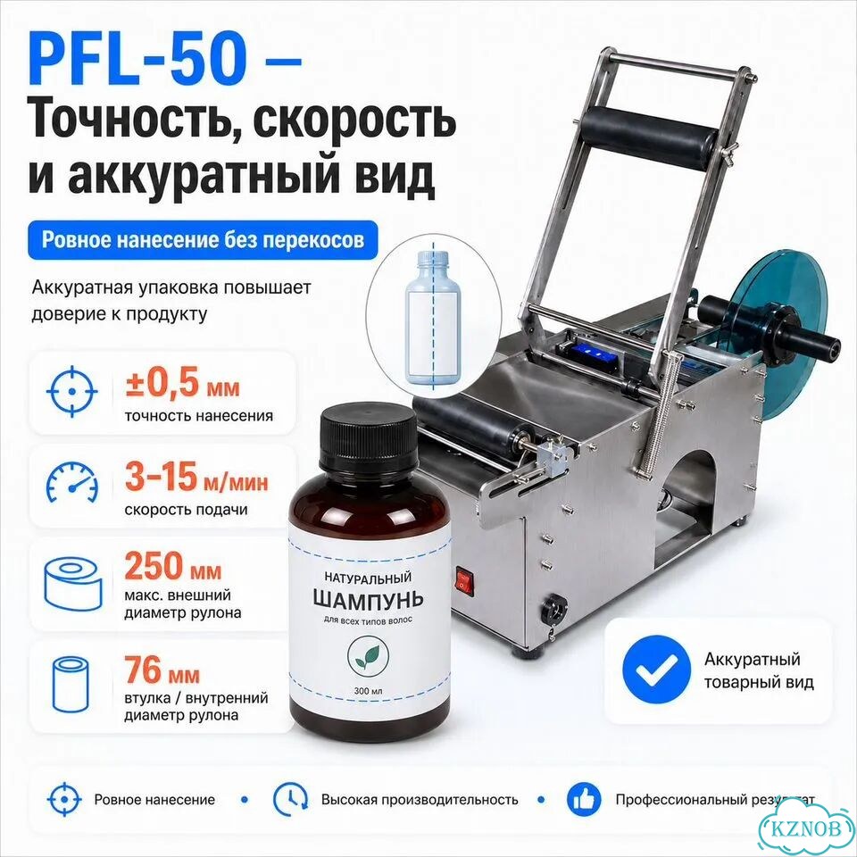 Этикетировщик полуавтоматический для круглых бутылок PFL-50 фото 5