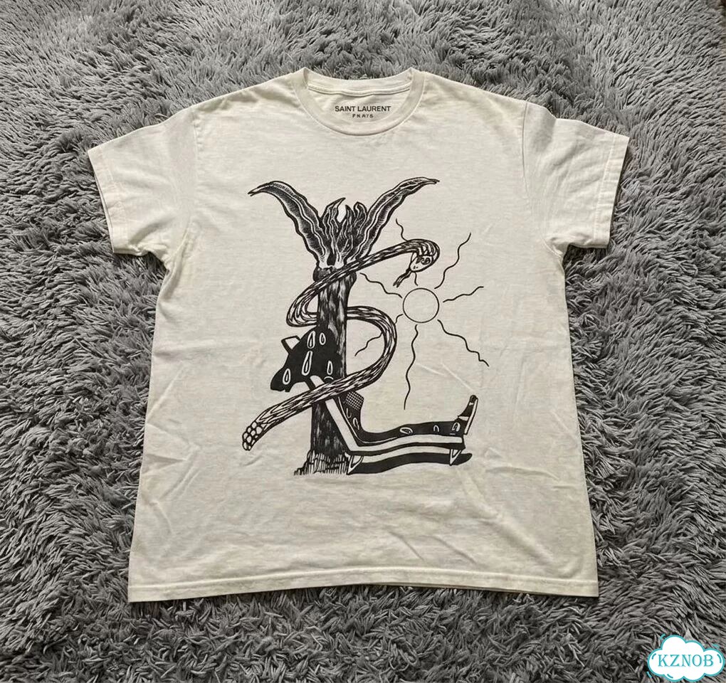 Футболка Saint Laurent Snake Sun фото 1