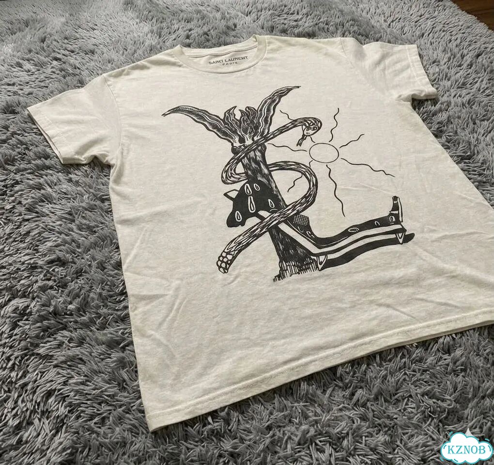 Футболка Saint Laurent Snake Sun фото 2