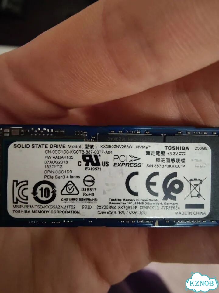 SSD M2 NvME 256GB Toshiba фото 2