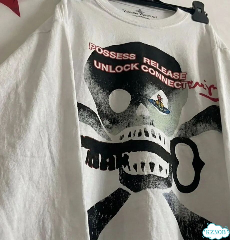 Лонгслив Vivienne Westwood antiskull белый фото 8