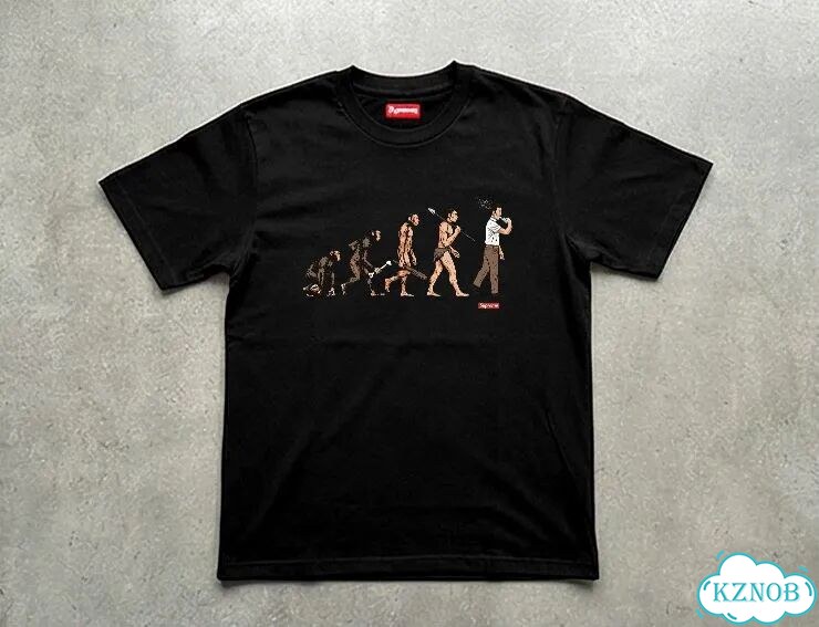 Футболка черная Supreme Evolution DAC0098 streetwear vintage фото 1