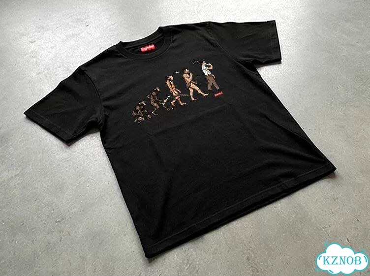 Футболка черная Supreme Evolution DAC0098 streetwear vintage фото 2