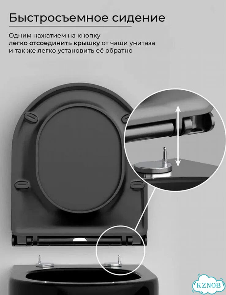 Унитаз подвесной черный Ceramica Nova фото 3