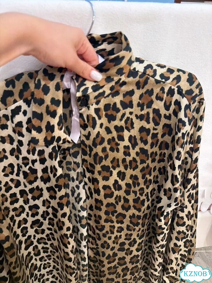 Zara атласная леопардовая рубашка S фото 2