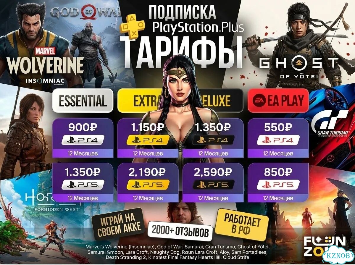 Подписка PS Plus Deluxe на 12 месяцев ps4 / ps5 фото 1
