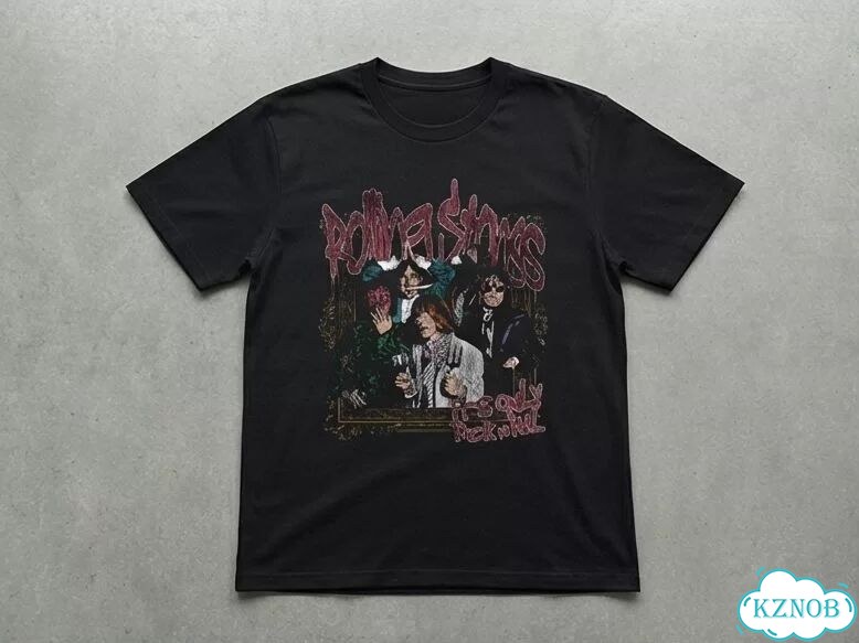 Футболка черная Rolling stones DAD0040 streetwear vintage фото 1