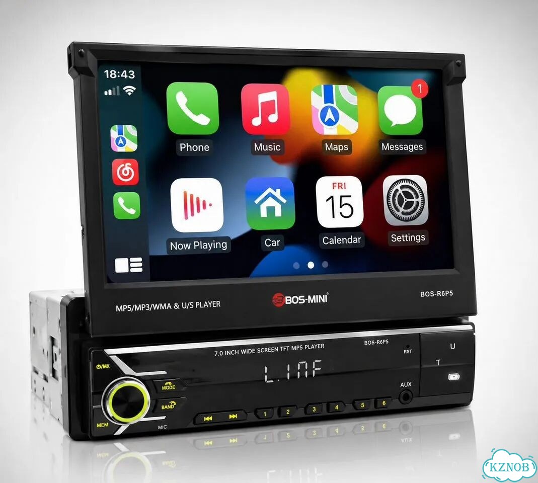 Магнитола BOS-mini 1DIN CarPlay + Android Auto фото 1