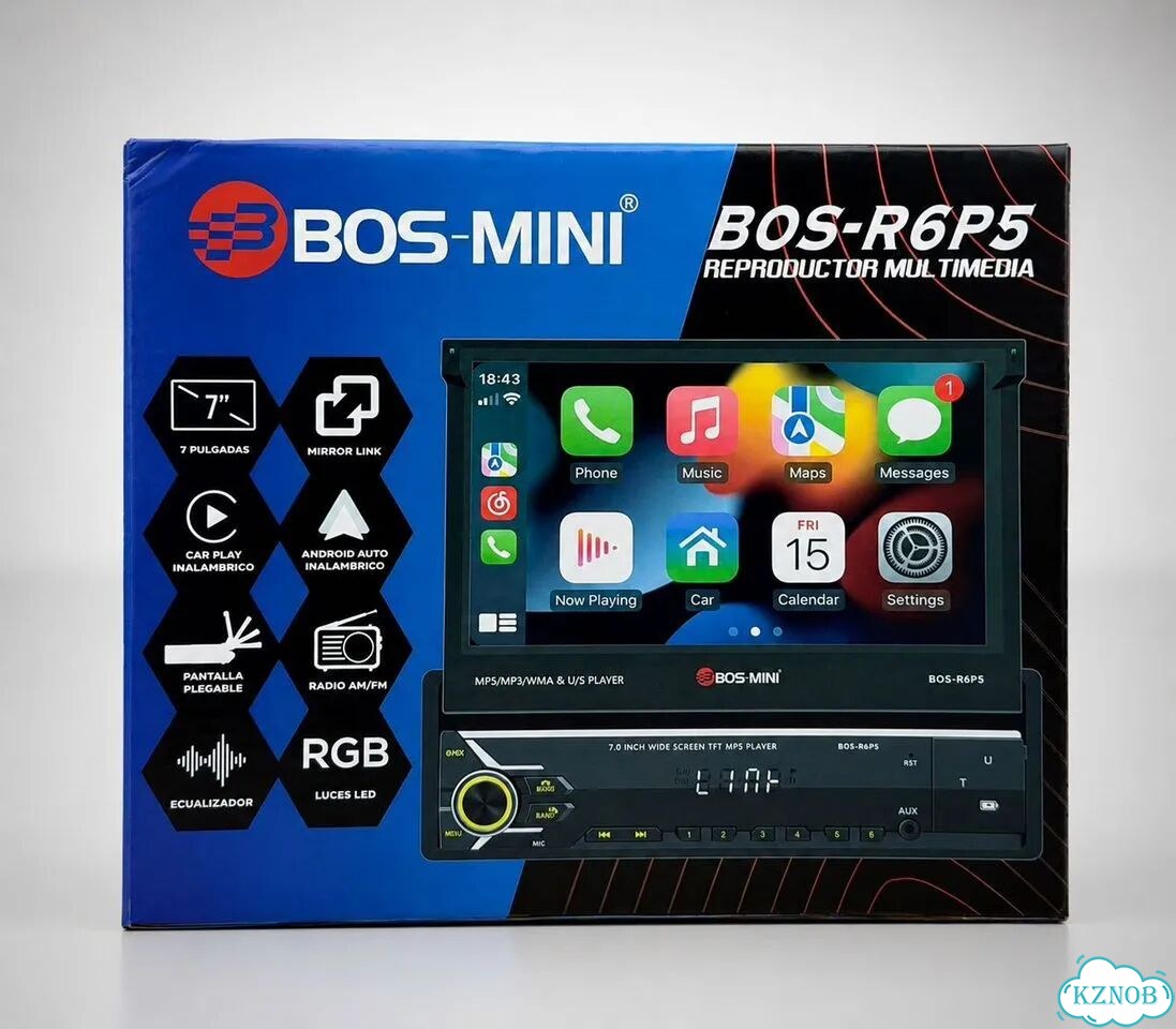Магнитола BOS-mini 1DIN CarPlay + Android Auto фото 4